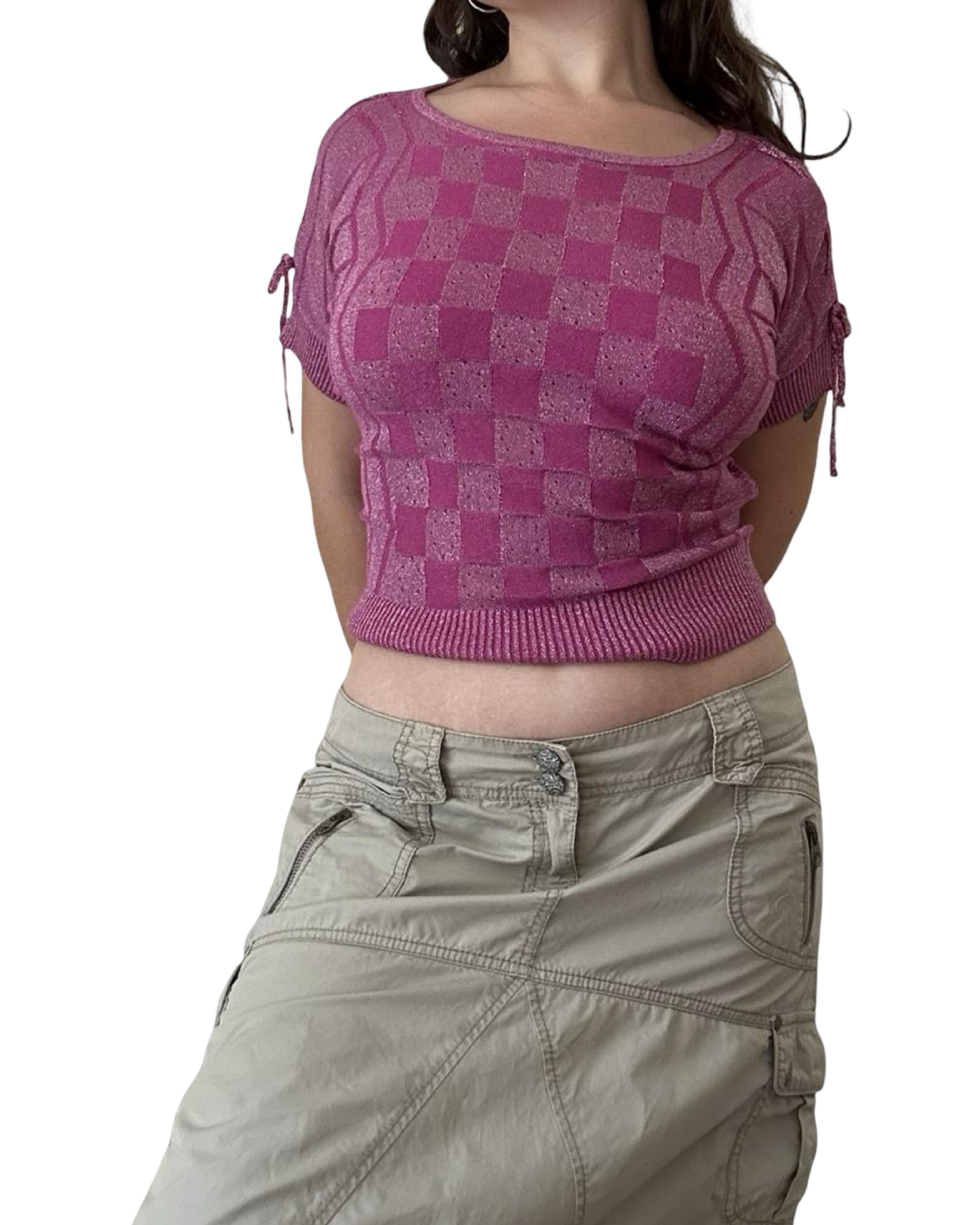 Fuchsia Glitter Knit Top ✮ Size M