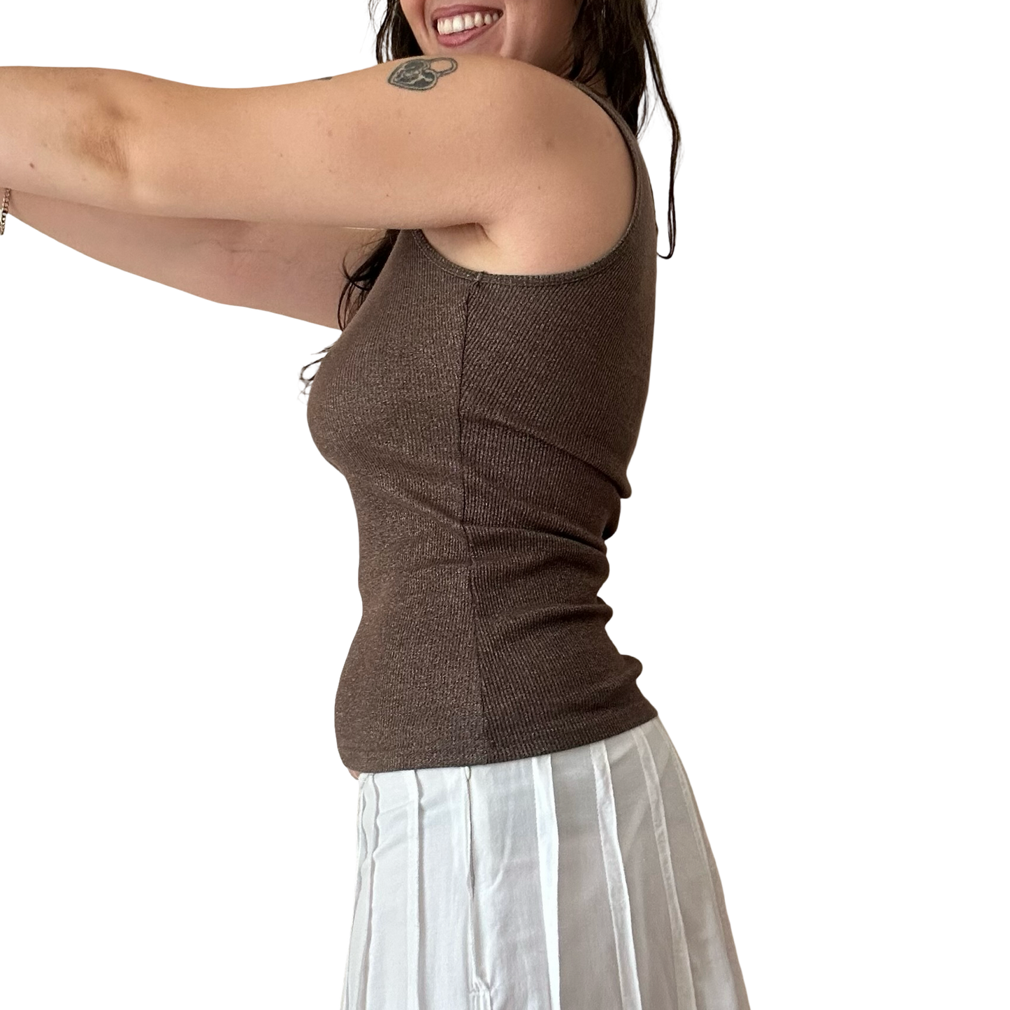 Bronze Glitter Tank Top ✮ Size M