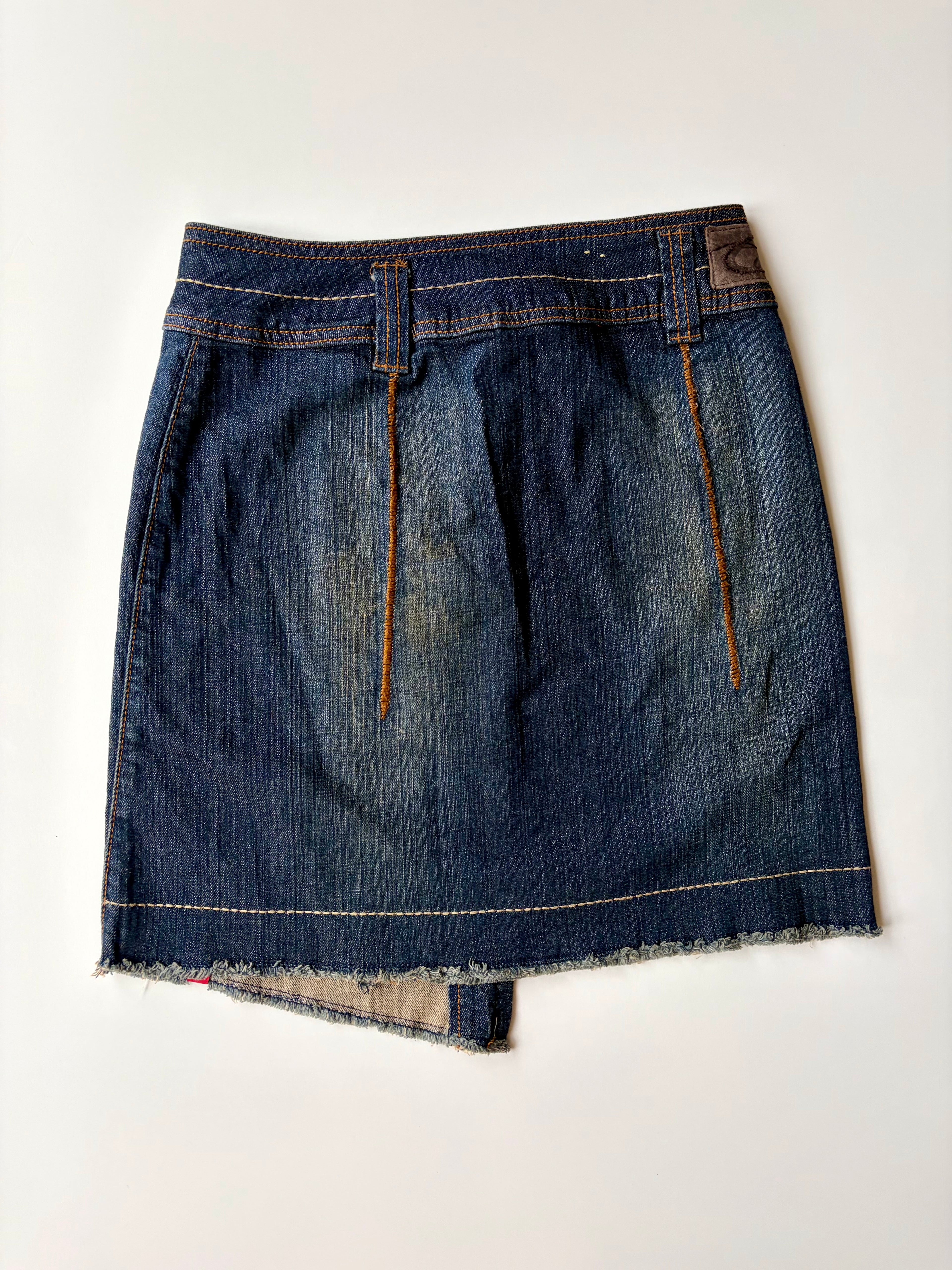 Esprit Asymmetrical Denim Wrap Skirt ✮ Size 28"