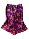 90s Purple Paisley Midi Skirt ✮ Size 12
