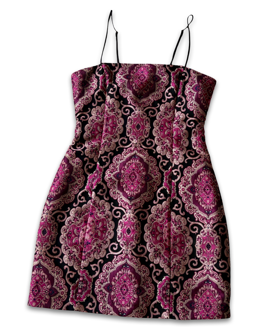 2000s baroque print mini dress ✮ Size 6