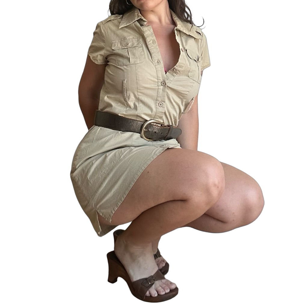 Tan Cargo Dress ✮ Size 12