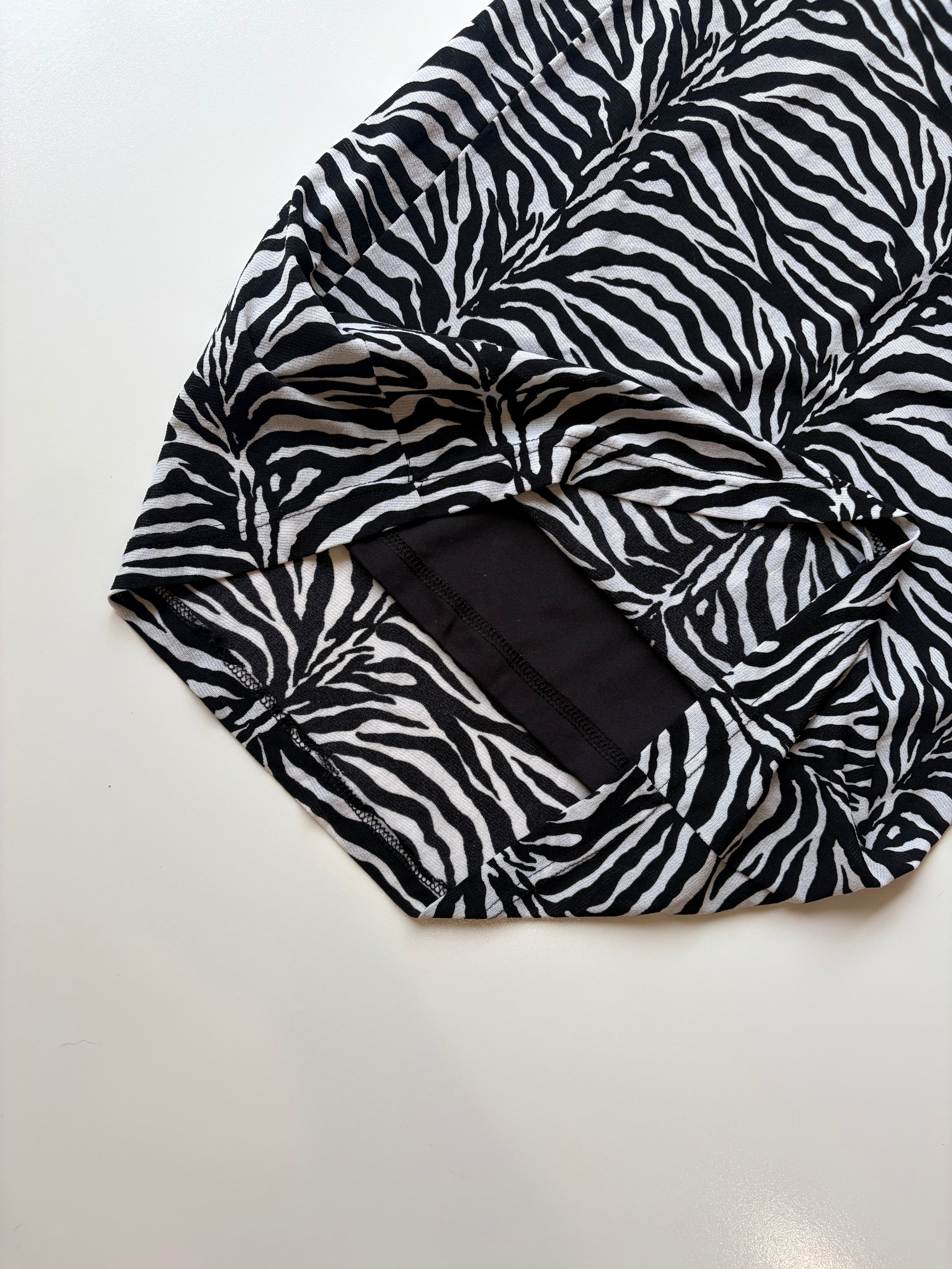 Vintage Zebra Print Bodycon Midi Dress ✮ Size 12