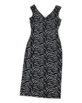 Vintage Zebra Print Bodycon Midi Dress ✮ Size 12