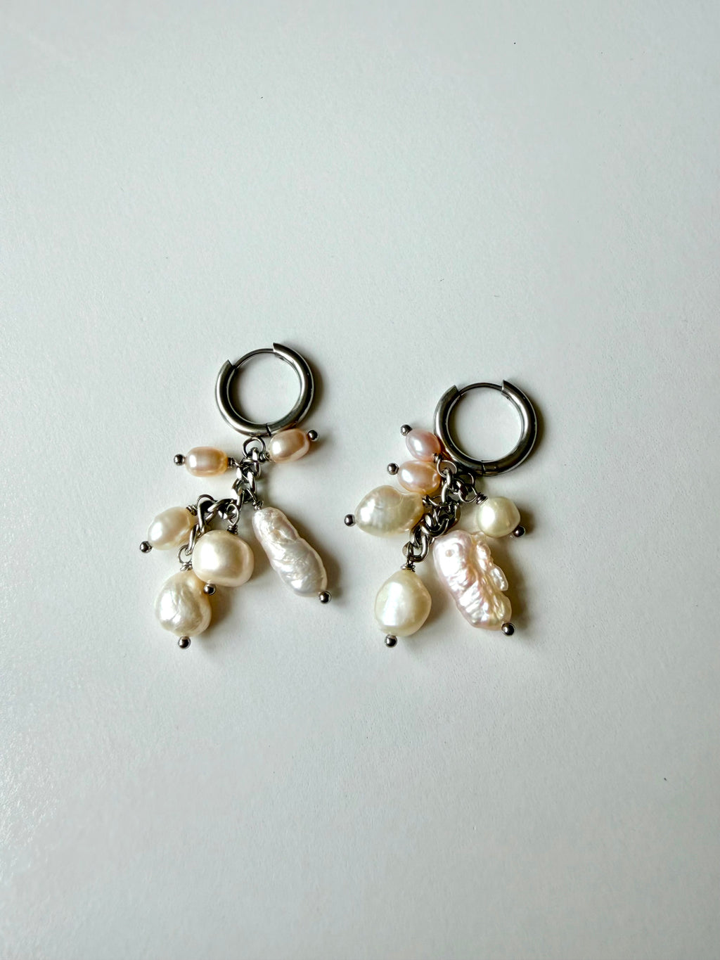 Pearl Huggie Earrings 01
