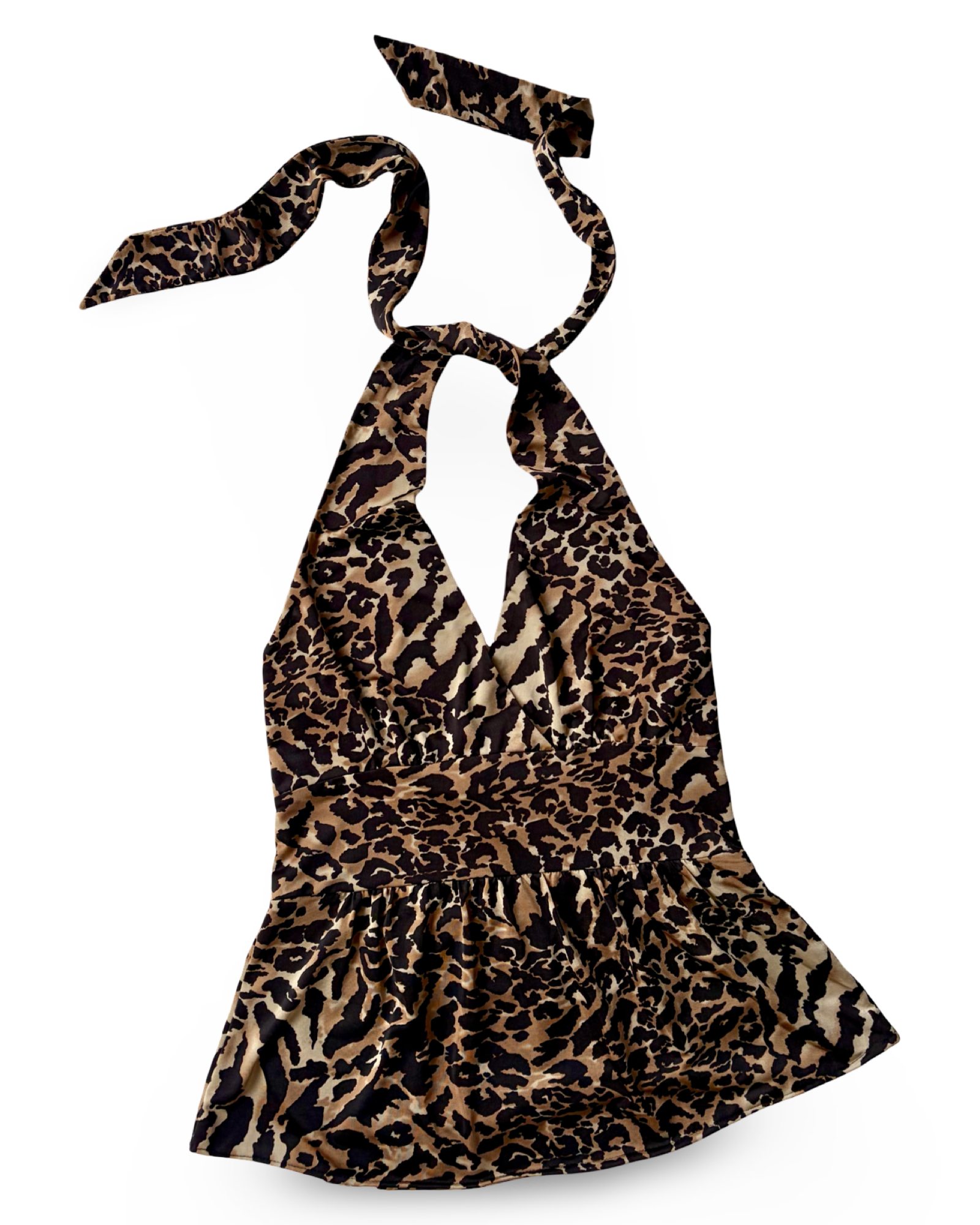 2000s Leopard Print Halter Top ✮ Size M