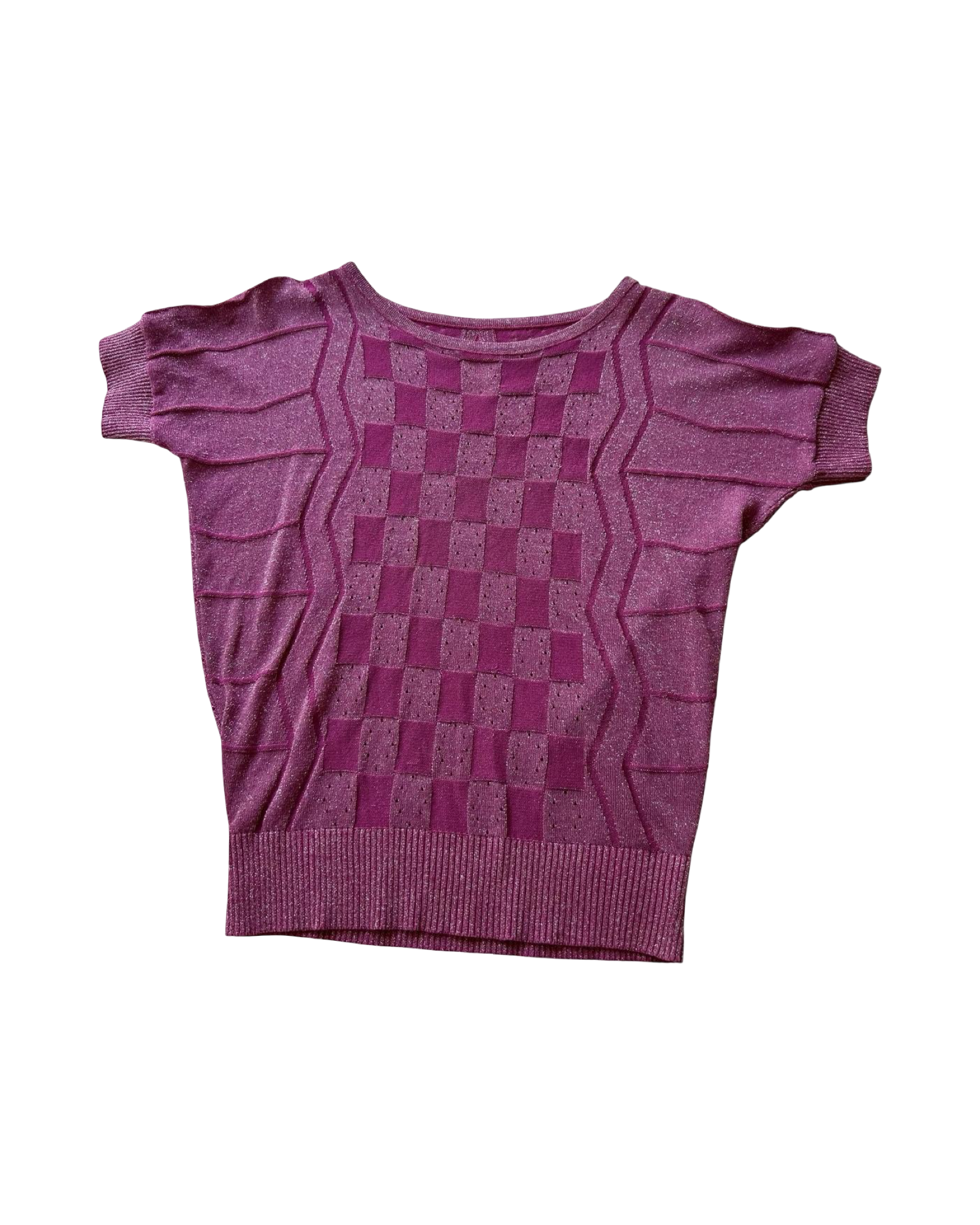 Fuchsia Glitter Knit Top ✮ Size M