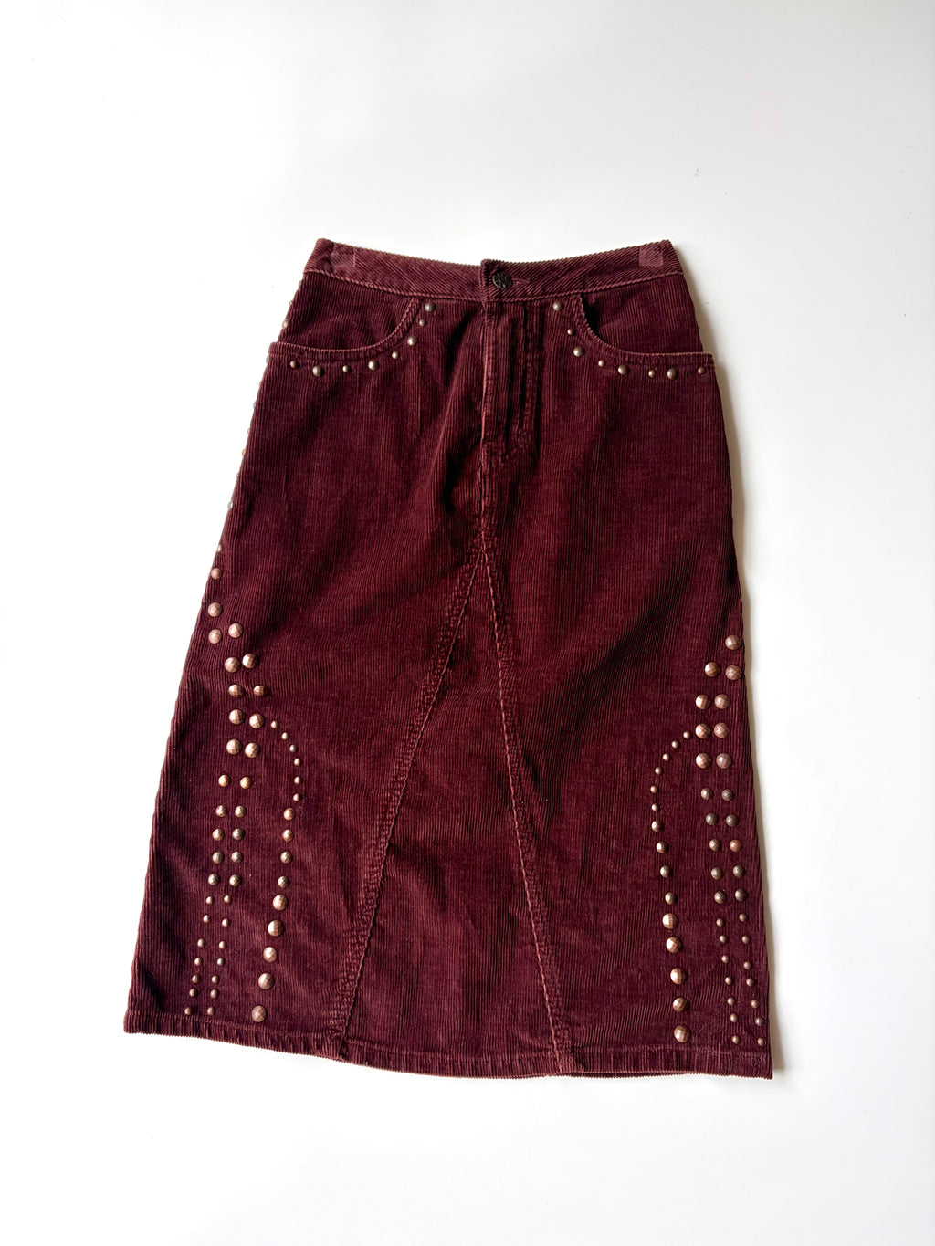 Anna Sui Studded Corduroy Midi Skirt ✮ Size 6*