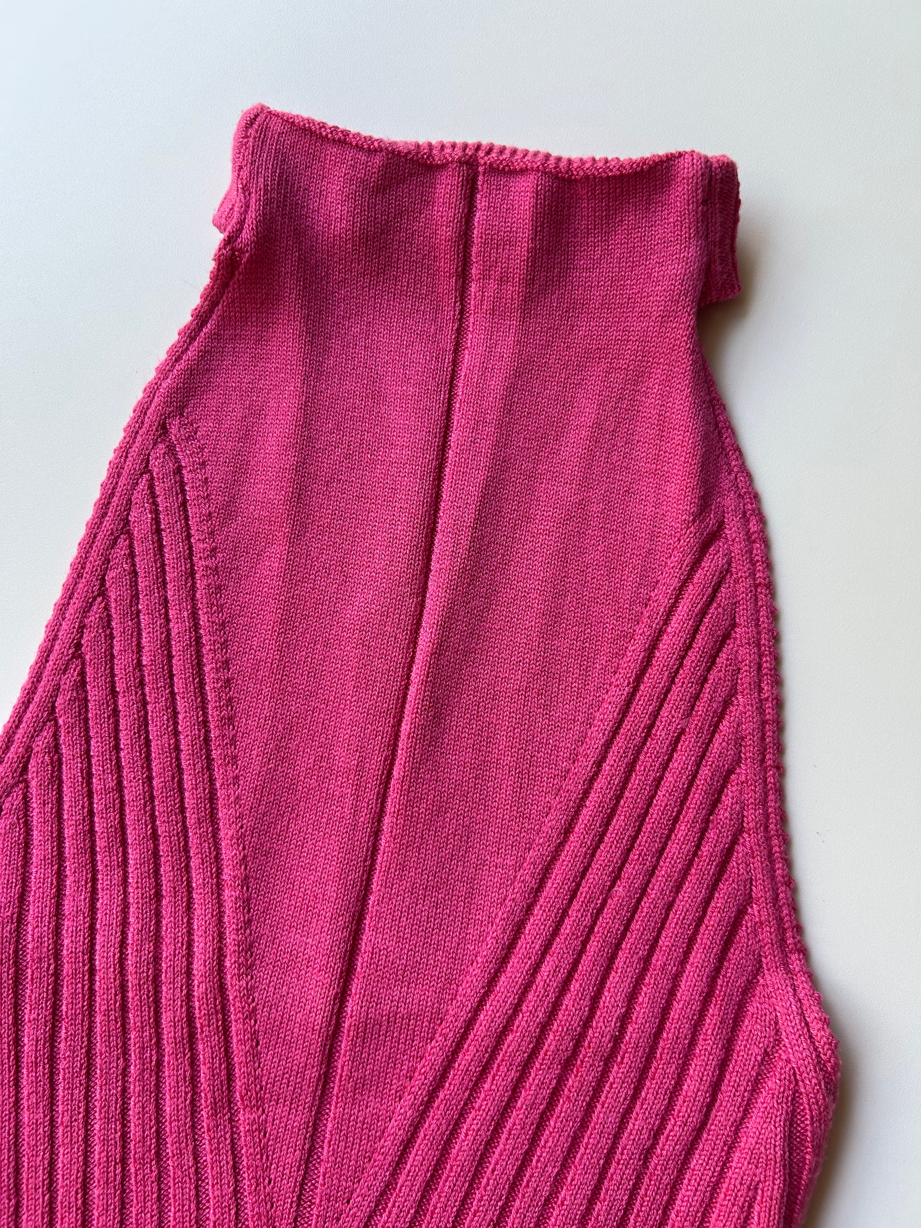 Pink Knit Halter Top ✮ Size M-XL