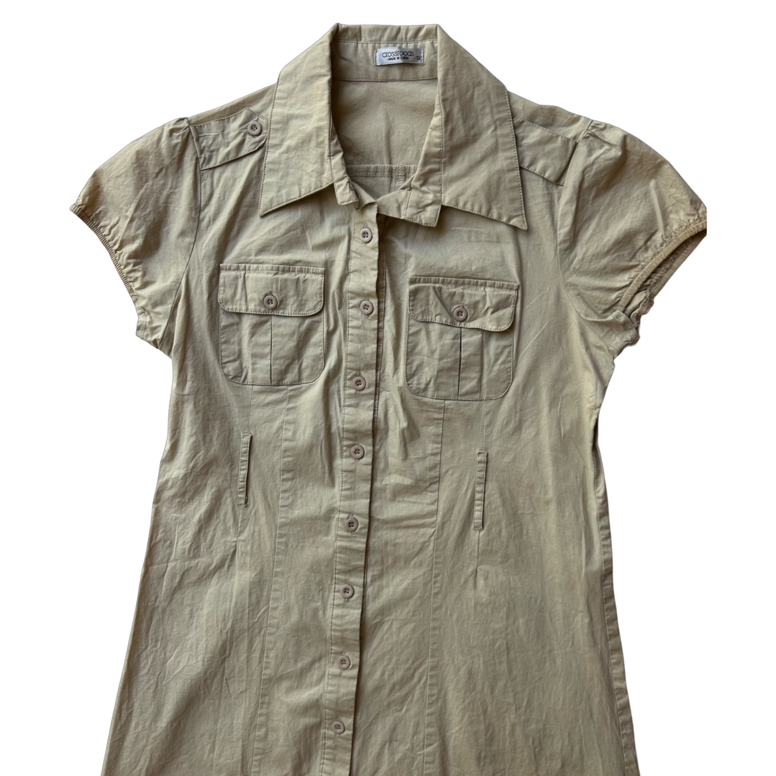 Tan Cargo Dress ✮ Size 12