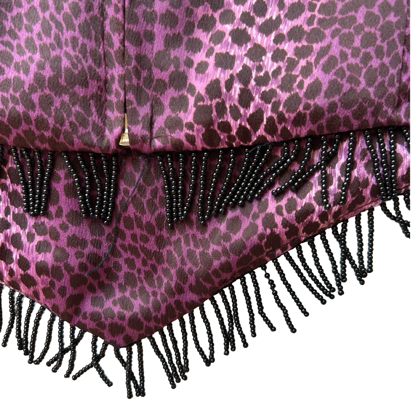 90s Purple Leopard Print Strapless Top ✮ Size 8