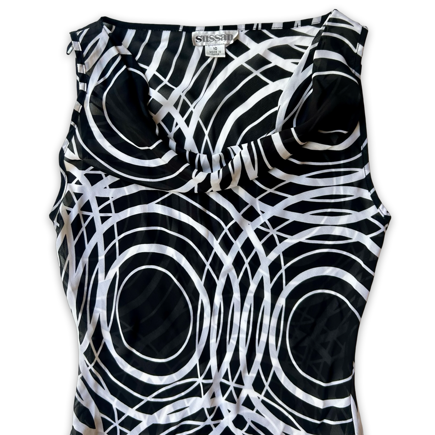 Sheer geometric top ✮ Size 10