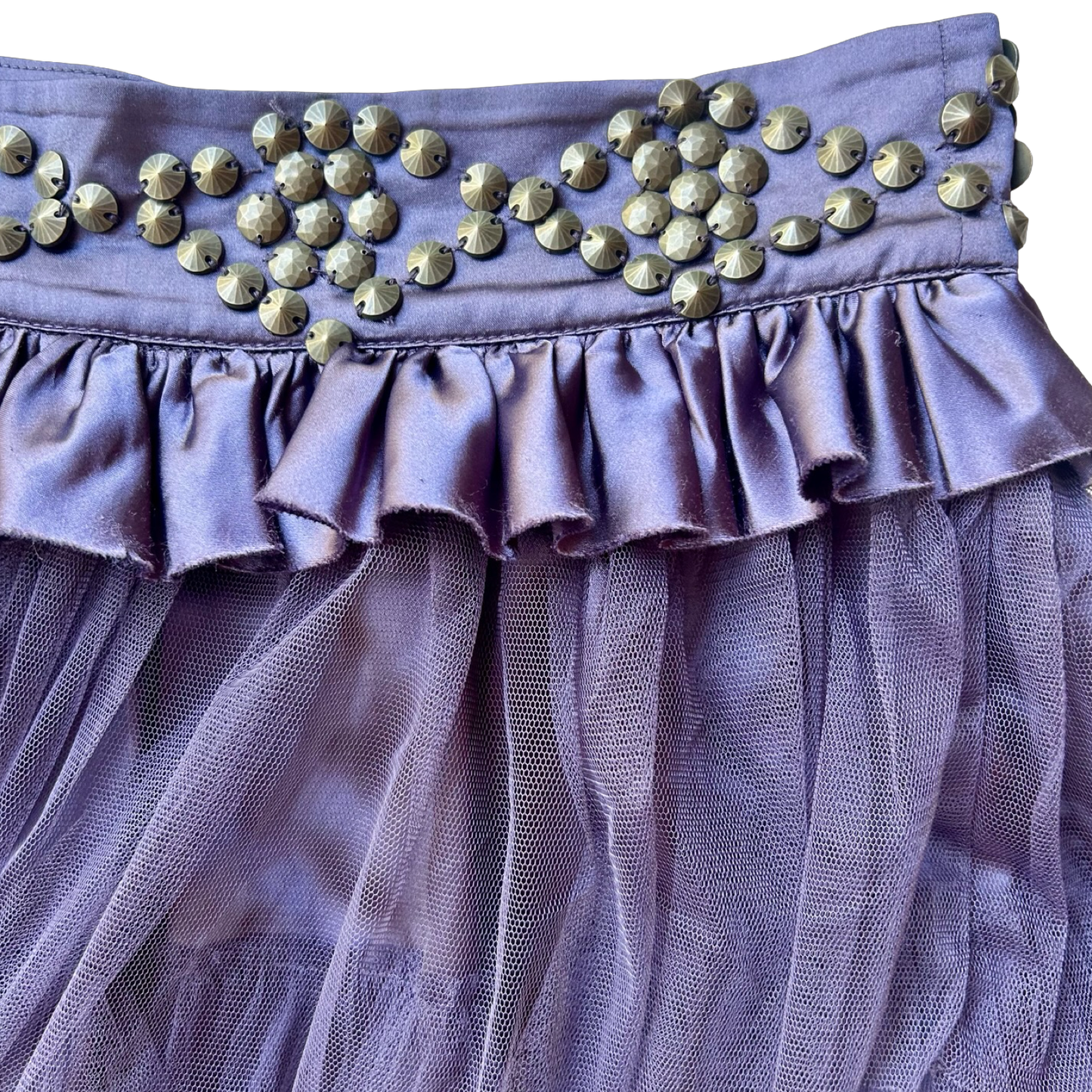 Purple Studded Tulle Skirt ✮ Size 10