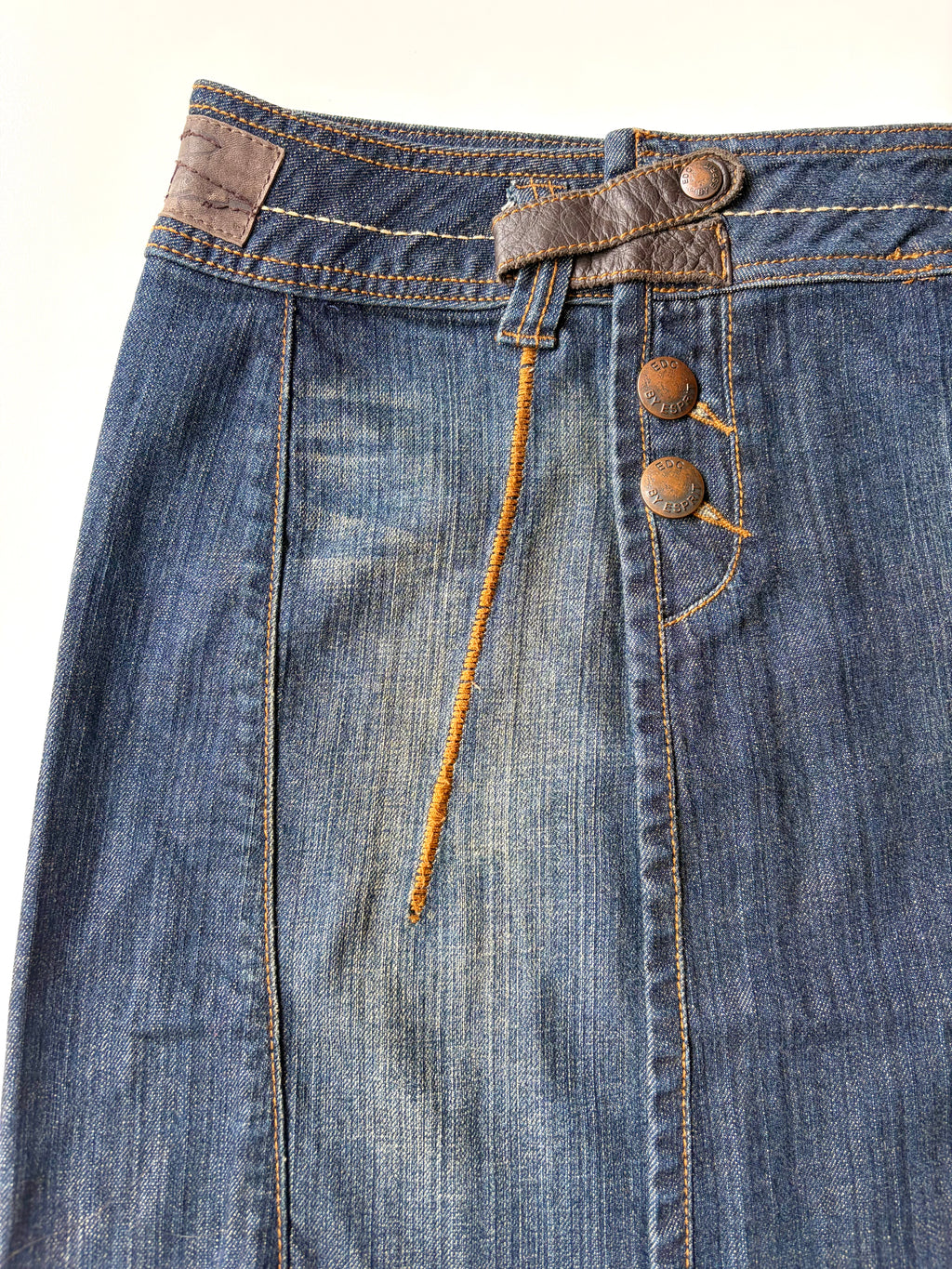 Esprit Asymmetrical Denim Wrap Skirt ✮ Size 28"