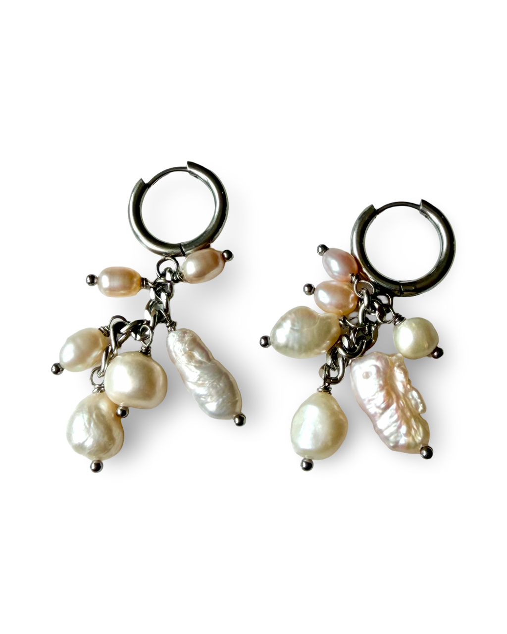 Pearl Huggie Earrings 01