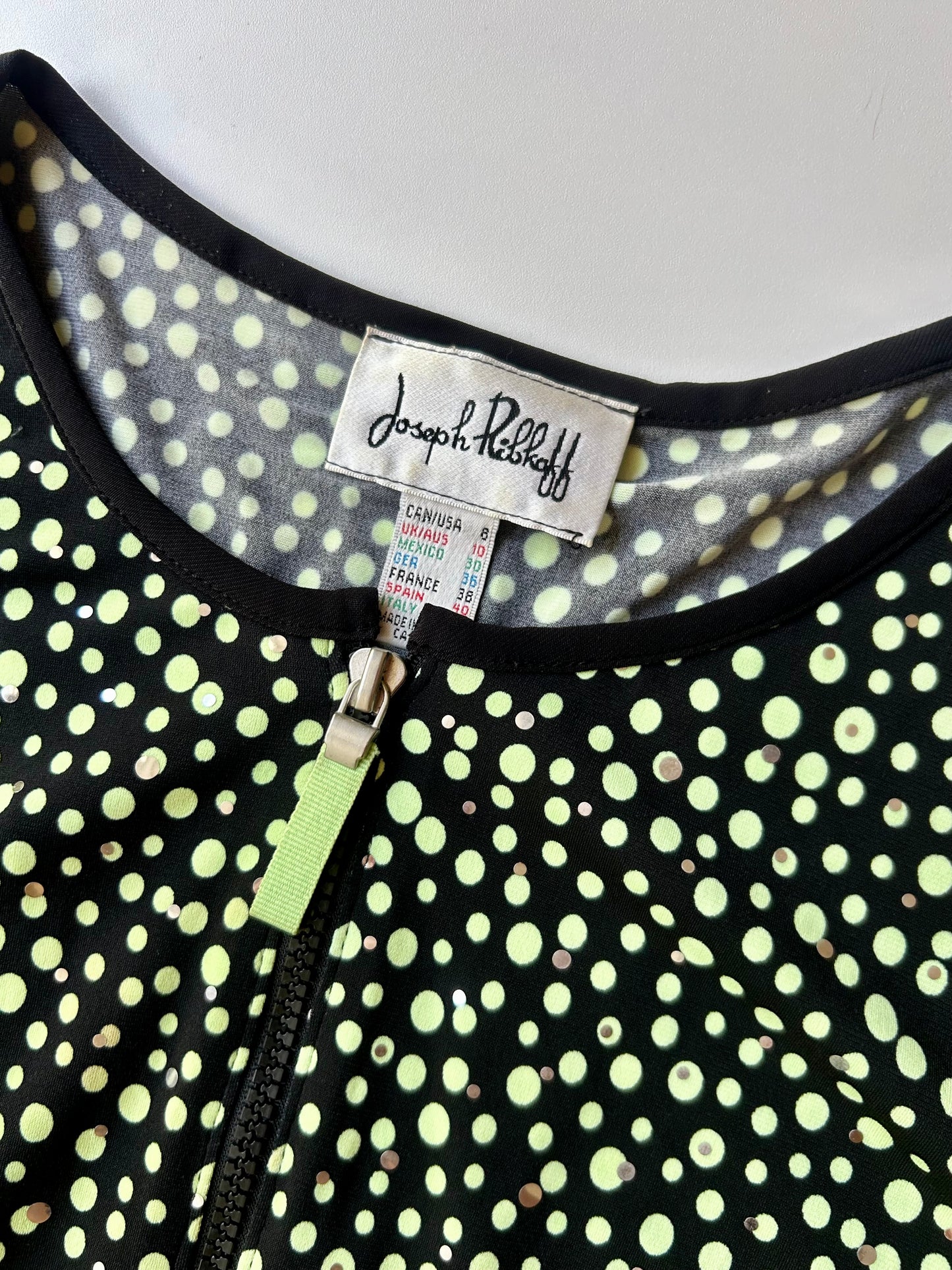 RARE Joseph Ribkoff Double Zip Top ✮ Size 10