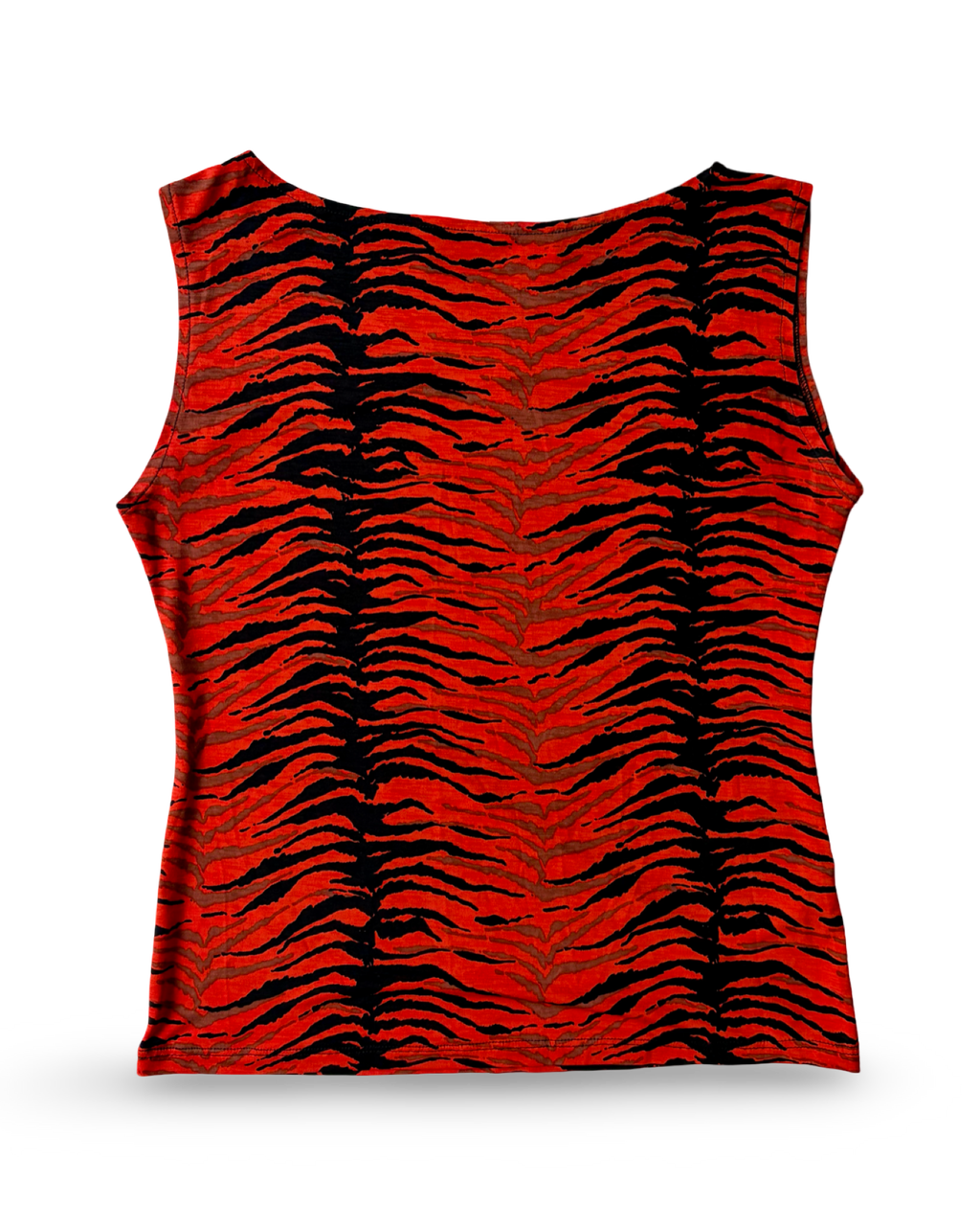 90s Red Tiger Print Sleeveless Top ✮ Size M