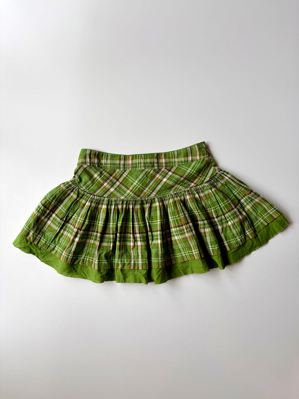 Vintage Green Plaid Mini Skirt ✮ Size S