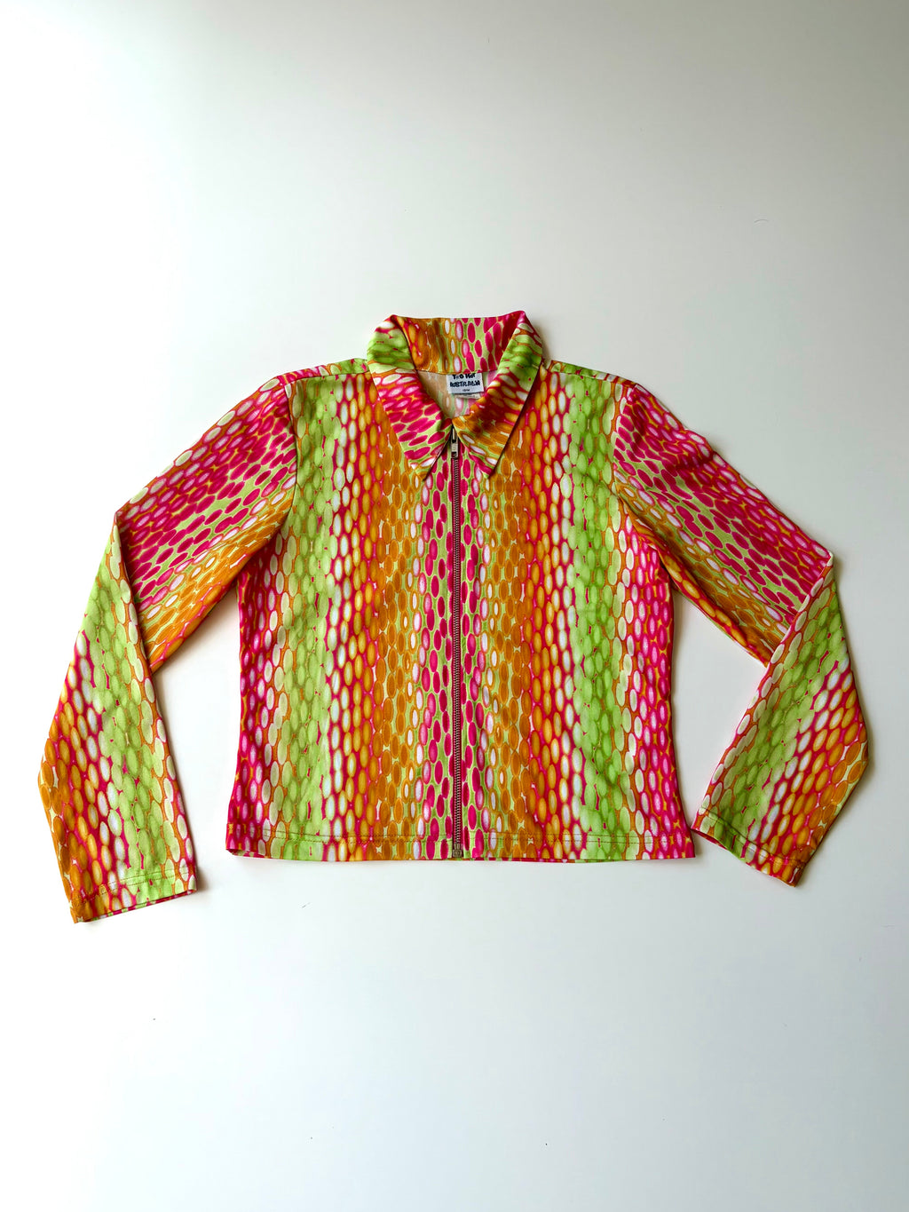 90s Neon Zip Top ✮ Size 12/M