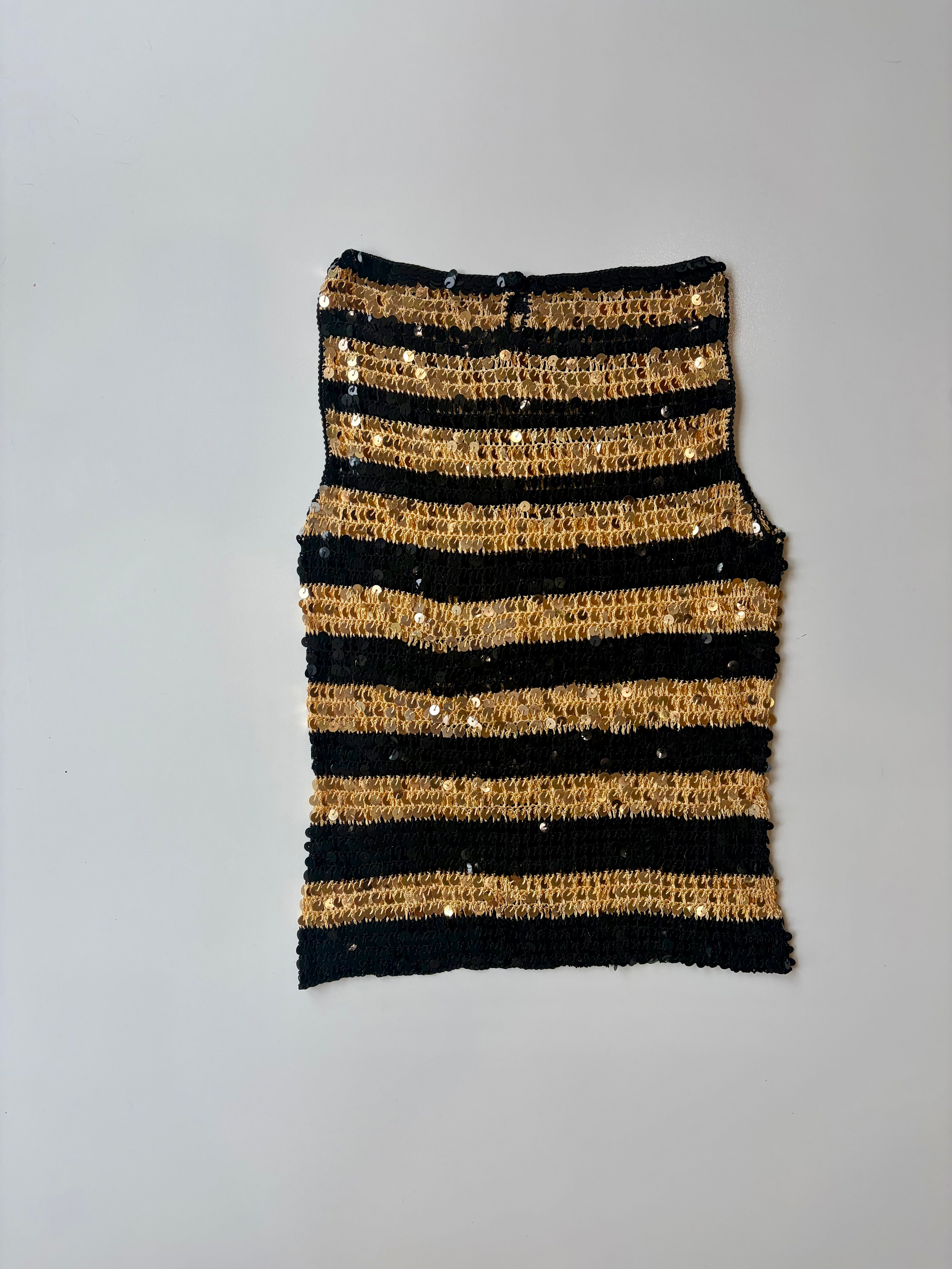 Vintage Black and Gold Sequin Top ✮ Size M-L*