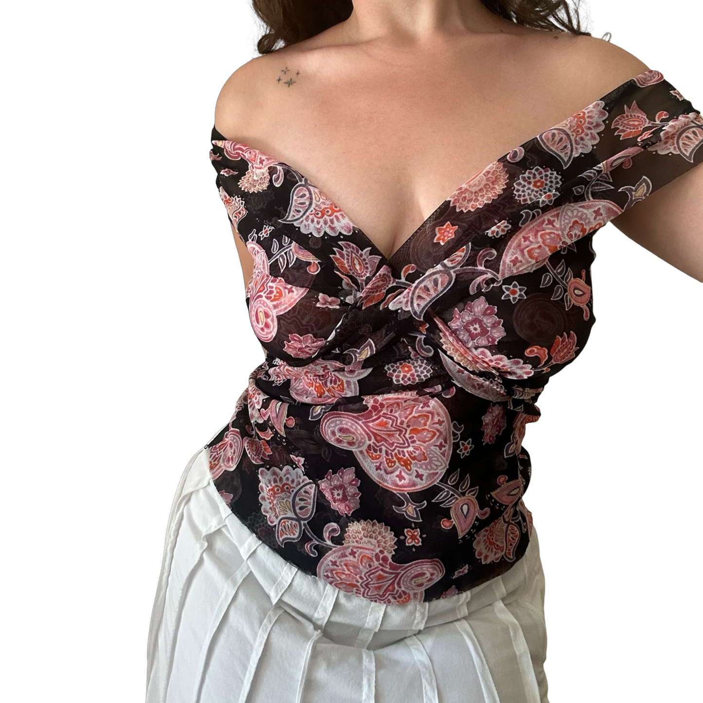 Mesh Paisley Top ✮ Size 14