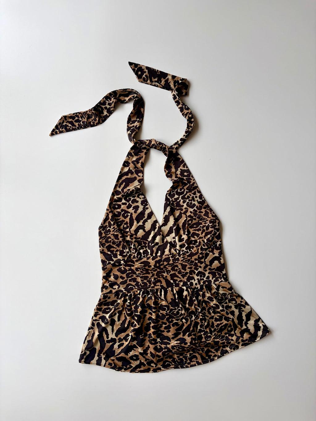 2000s Leopard Print Halter Top ✮ Size M
