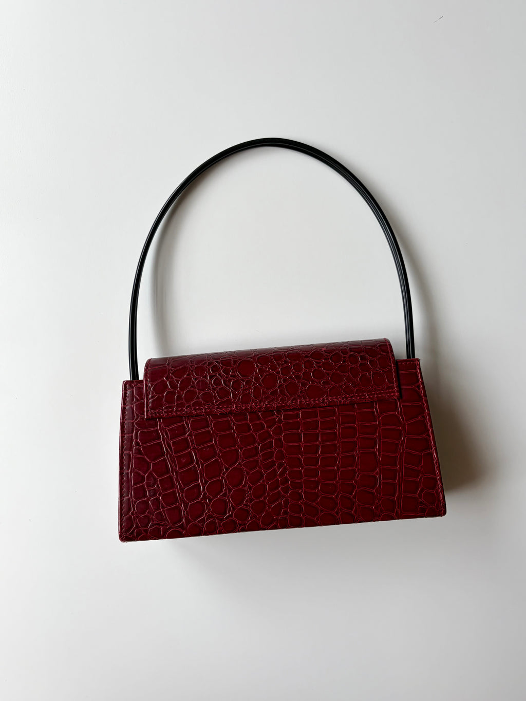 Y2K Red Faux Leather "G" Handbag