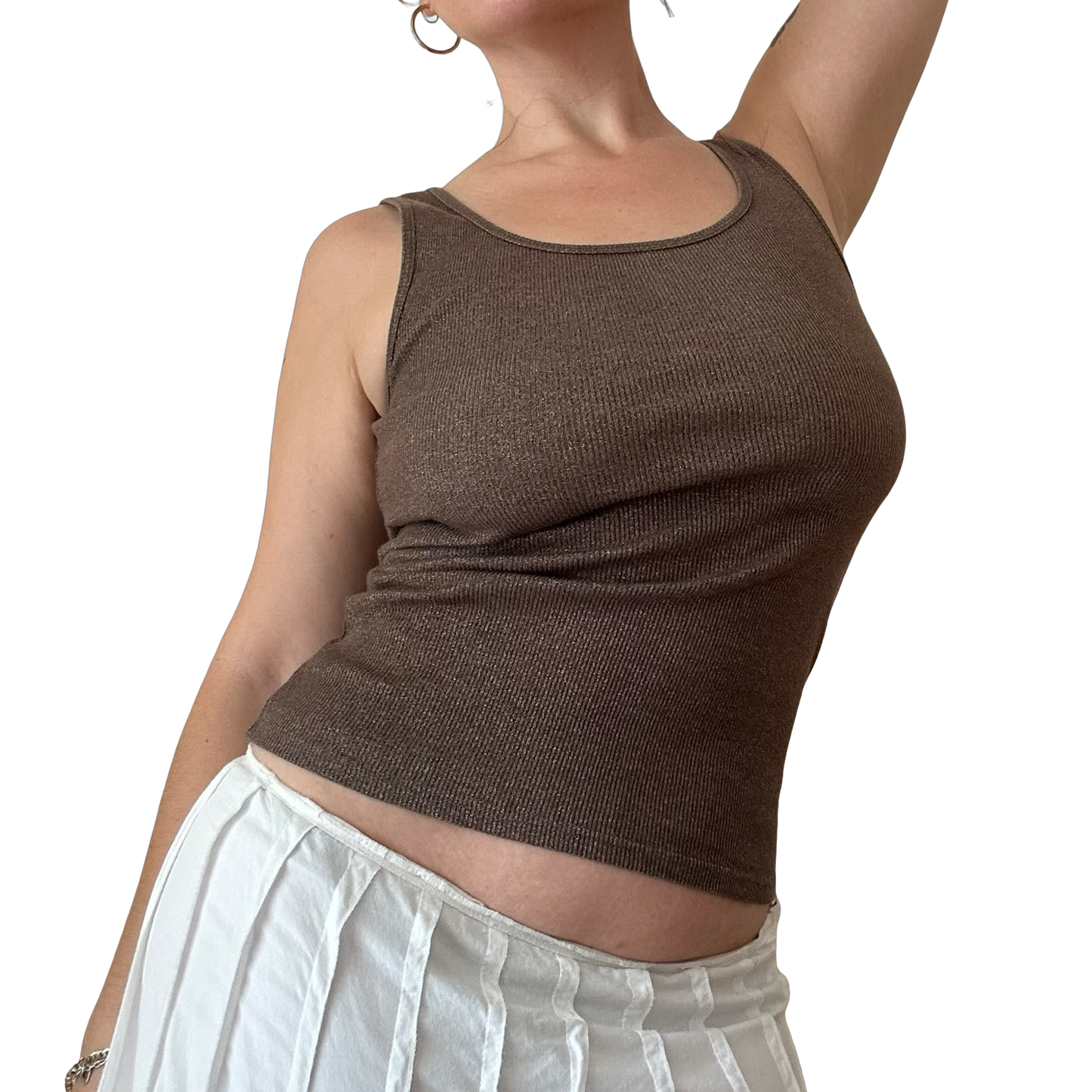 Bronze Glitter Tank Top ✮ Size M