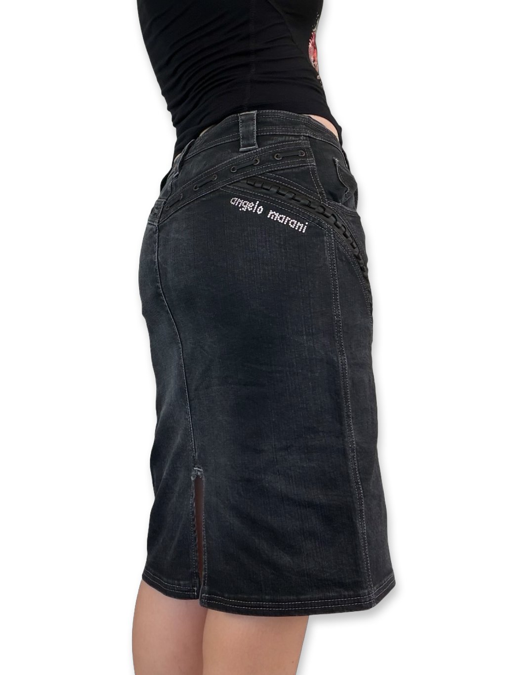 Angelo Marani Denim Midi Skirt ✮ Size 12*