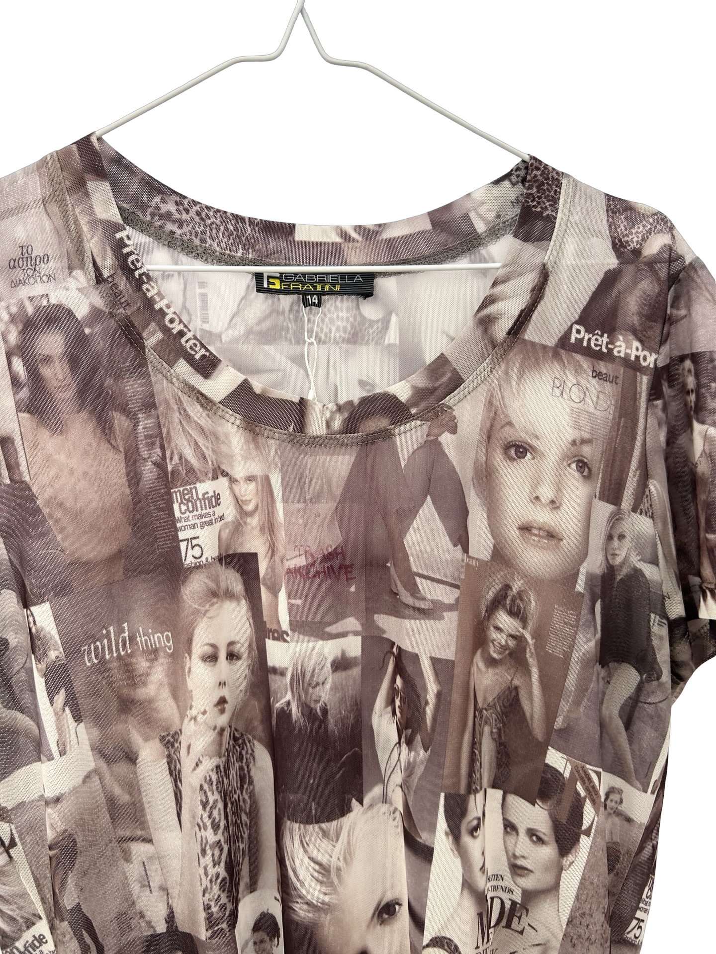 90s Graphic Mesh Tee ✮ Size 14