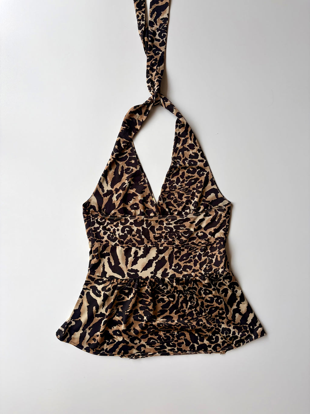 2000s Leopard Print Halter Top ✮ Size M