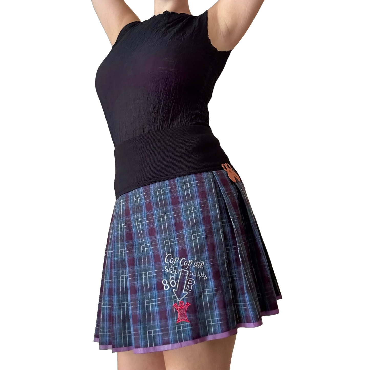Cop Copine Plaid Pleated Skirt ✮ Size 10-12