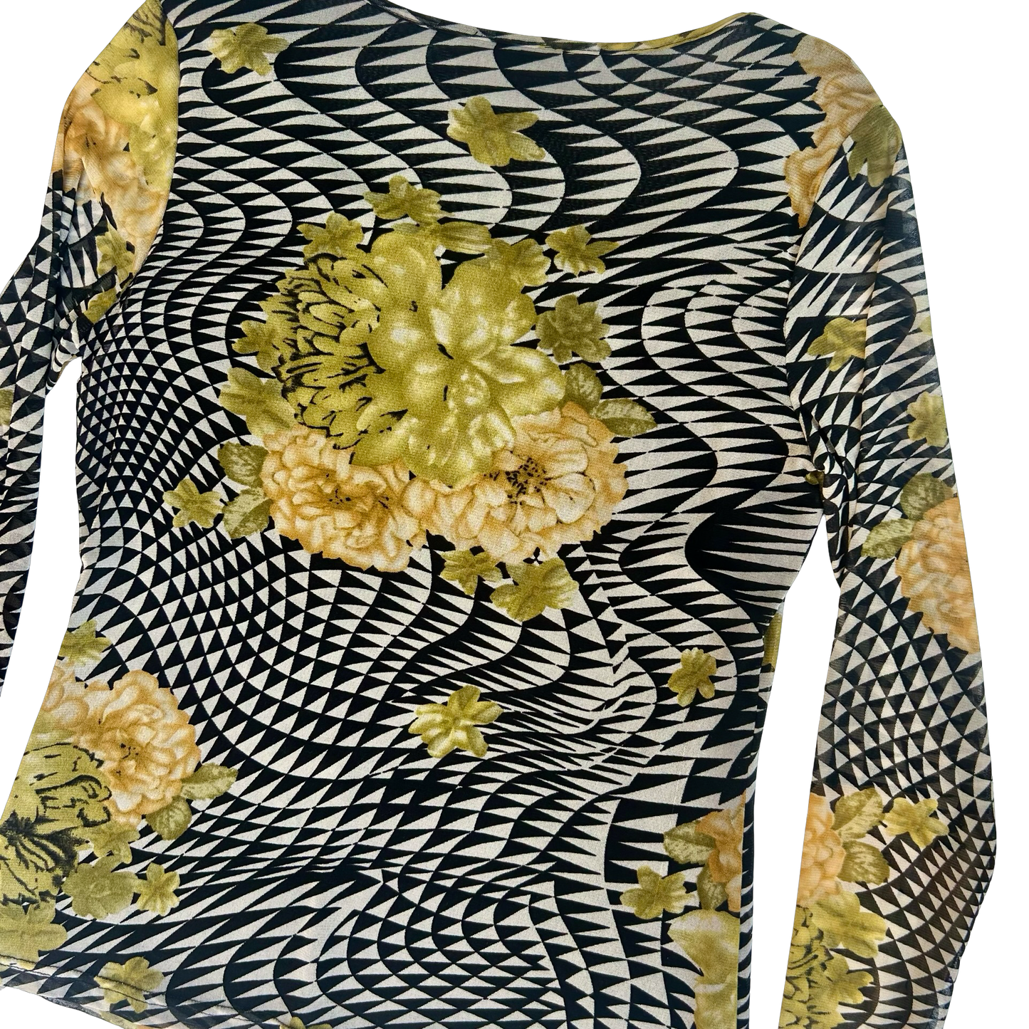 Geometric Floral Longsleeve Top ✮ Size 14