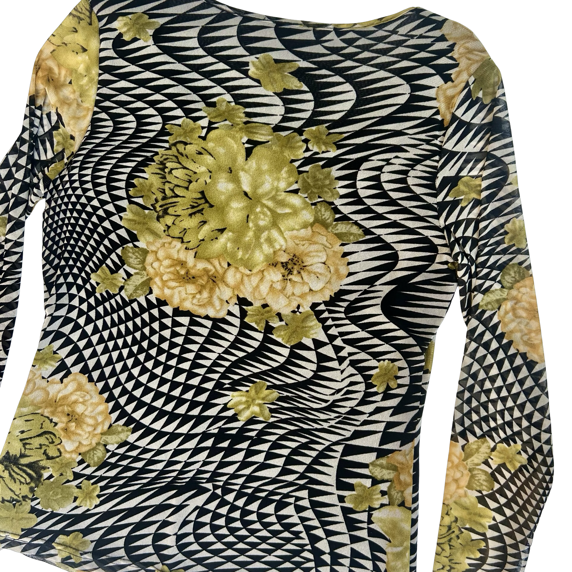Geometric Floral Longsleeve Top ✮ Size 14