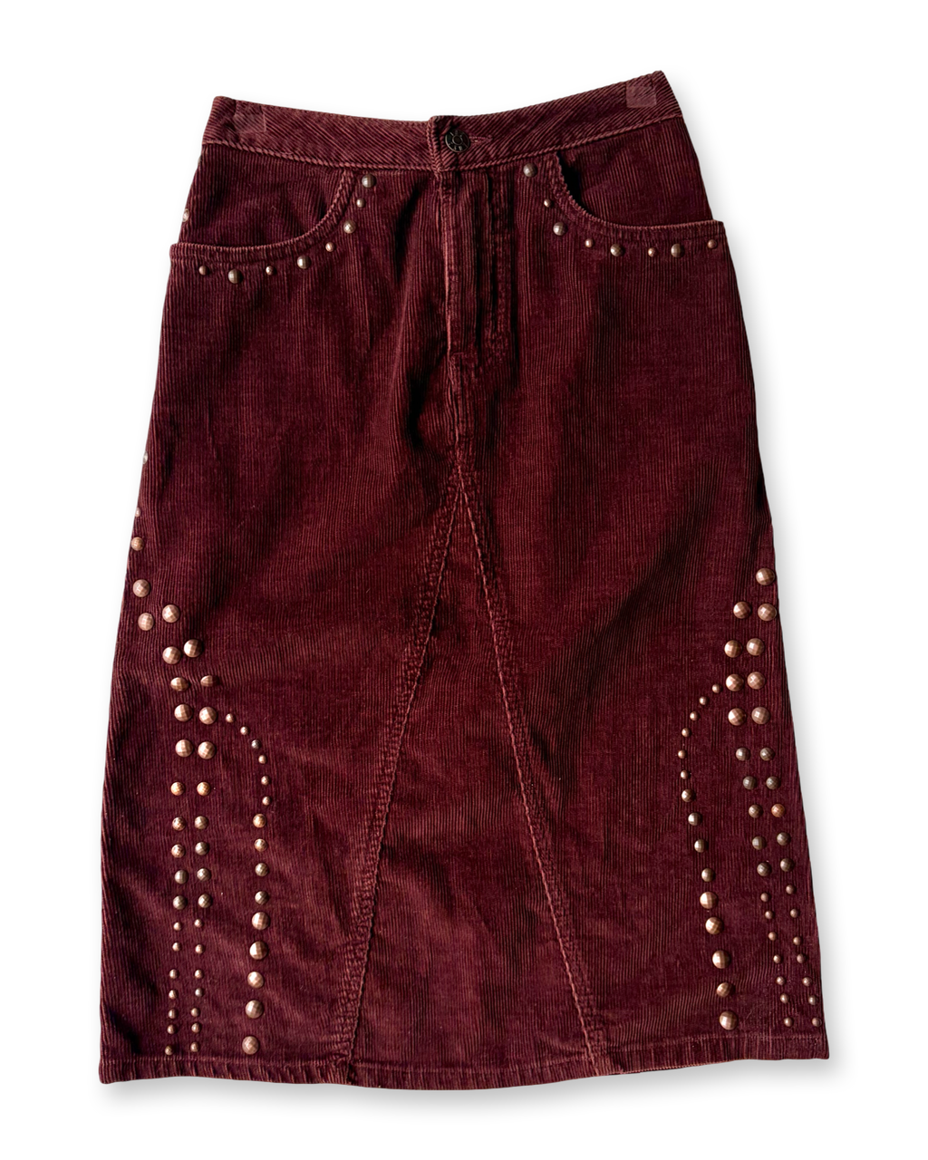 Anna Sui Studded Corduroy Midi Skirt ✮ Size 6*