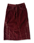 Anna Sui Studded Corduroy Midi Skirt ✮ Size 6*