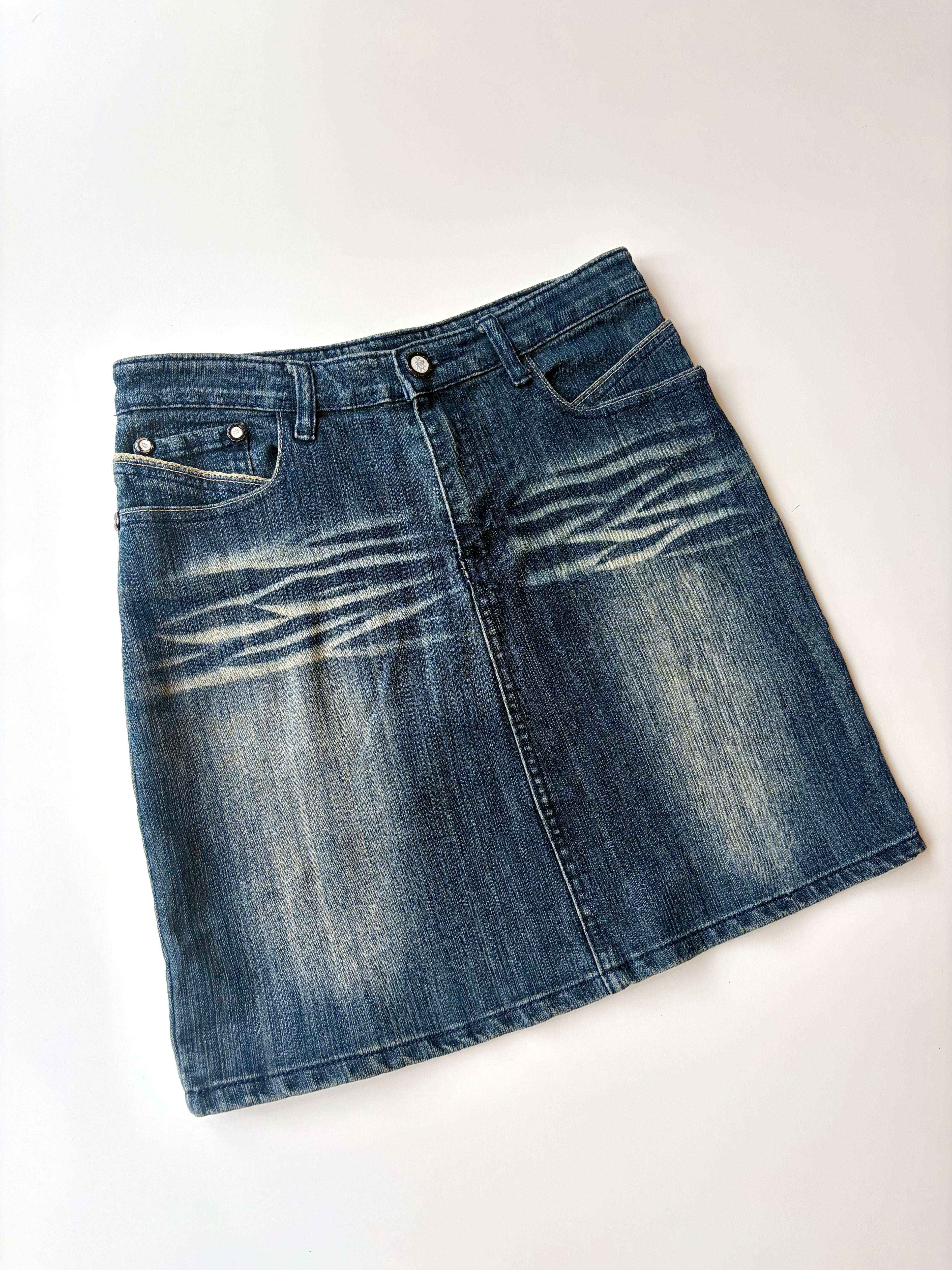 Y2K Denim Mini Skirt ✮ Size M