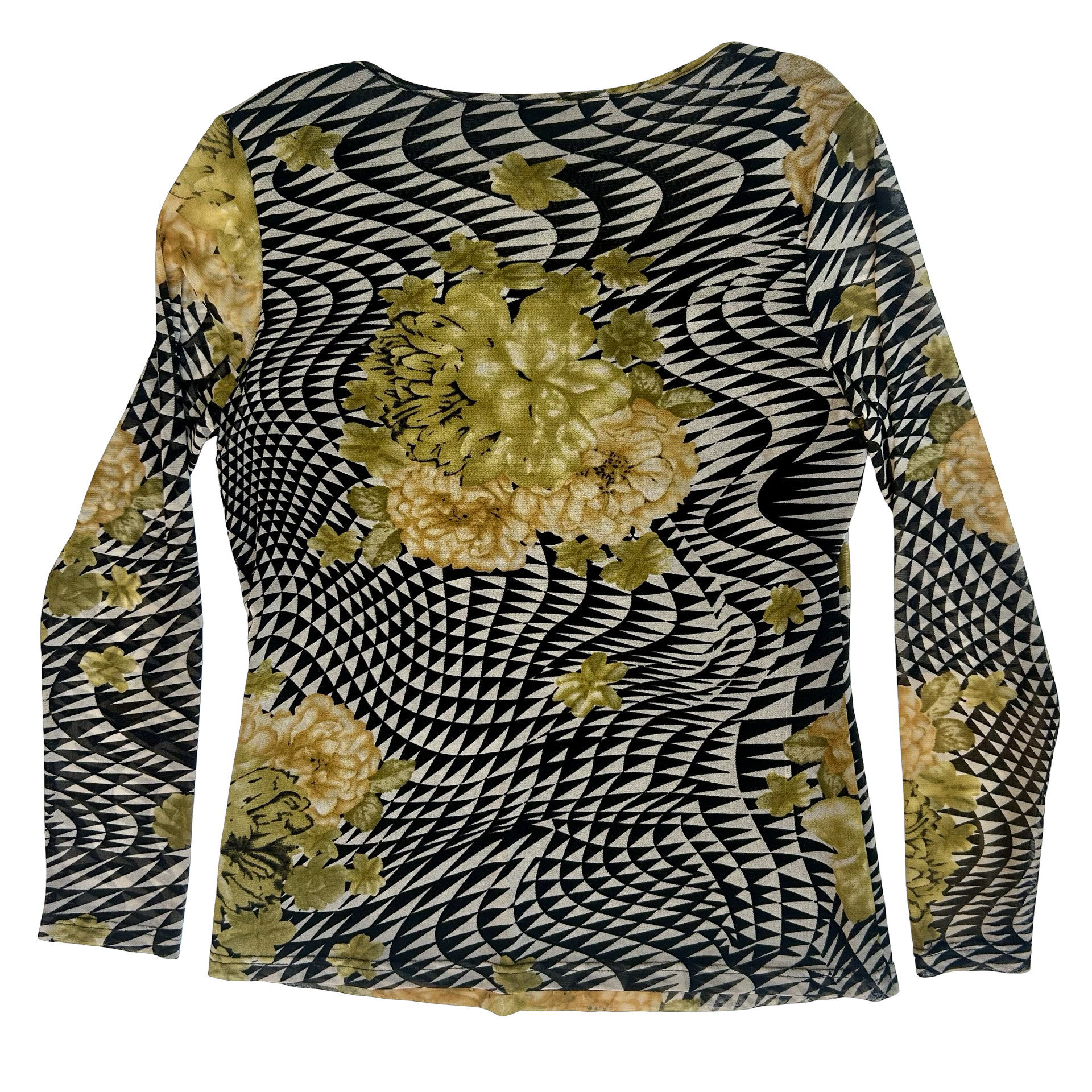 Geometric Floral Longsleeve Top ✮ Size 14