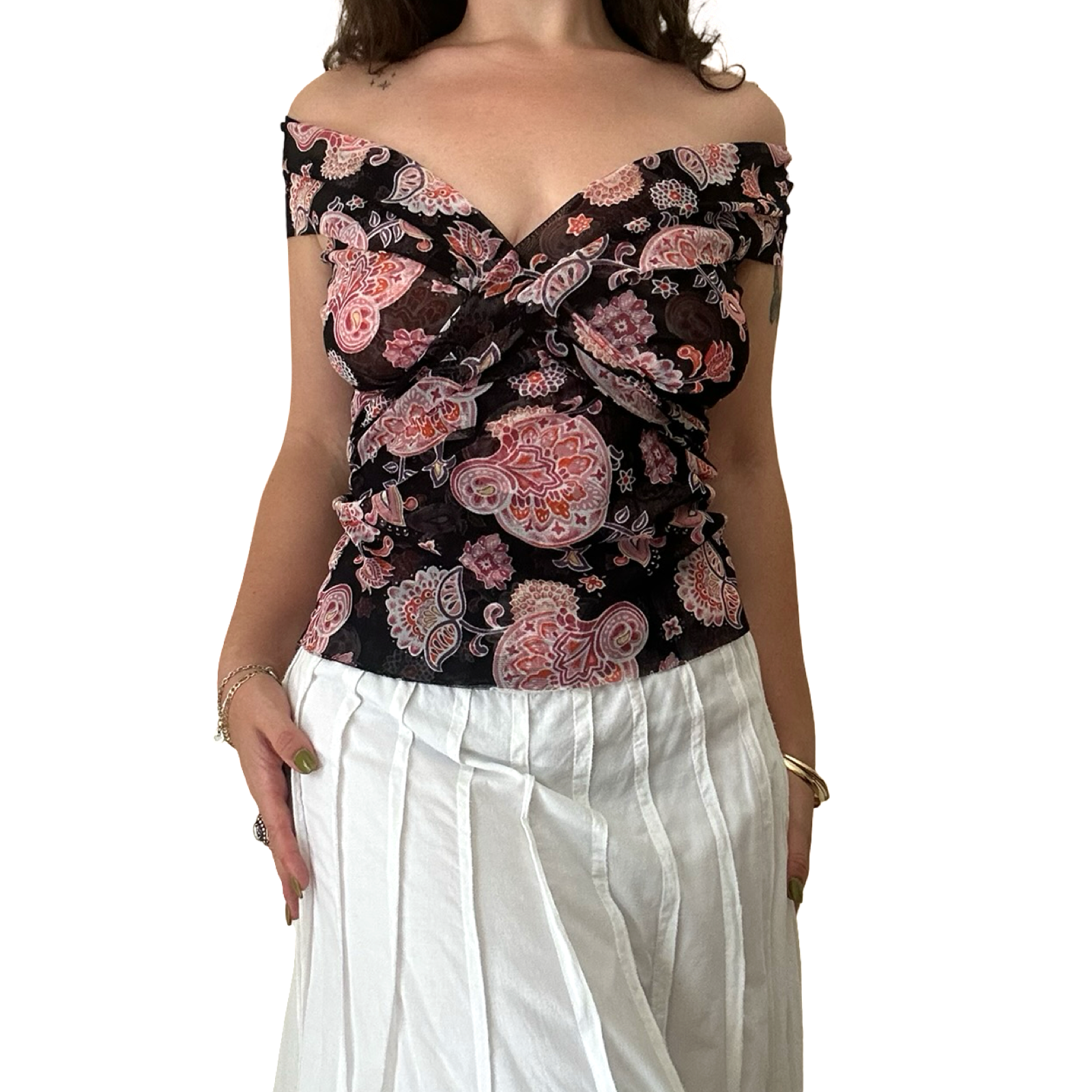Mesh Paisley Top ✮ Size 14