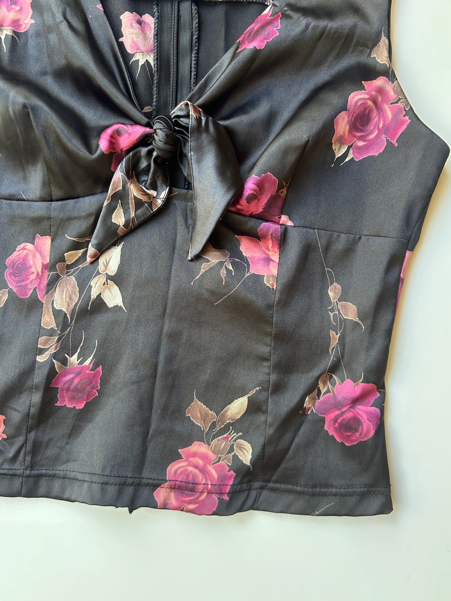90s Rose Print Top ✮ Size 10