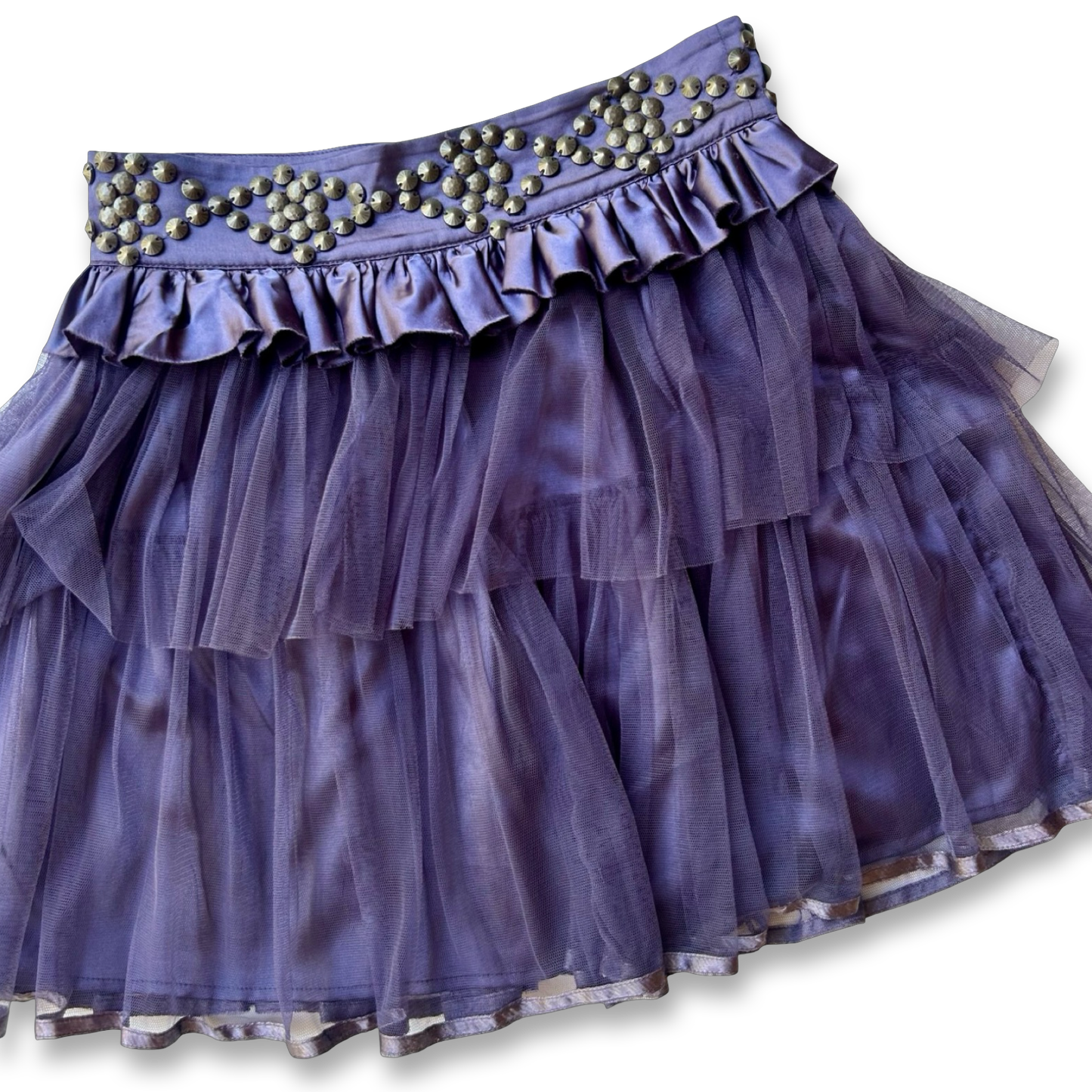 Purple Studded Tulle Skirt ✮ Size 10