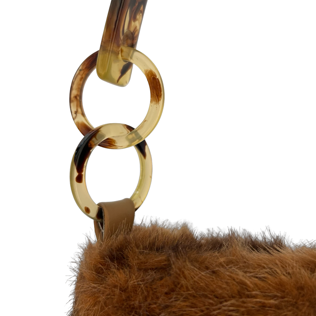 Faux fur handbag