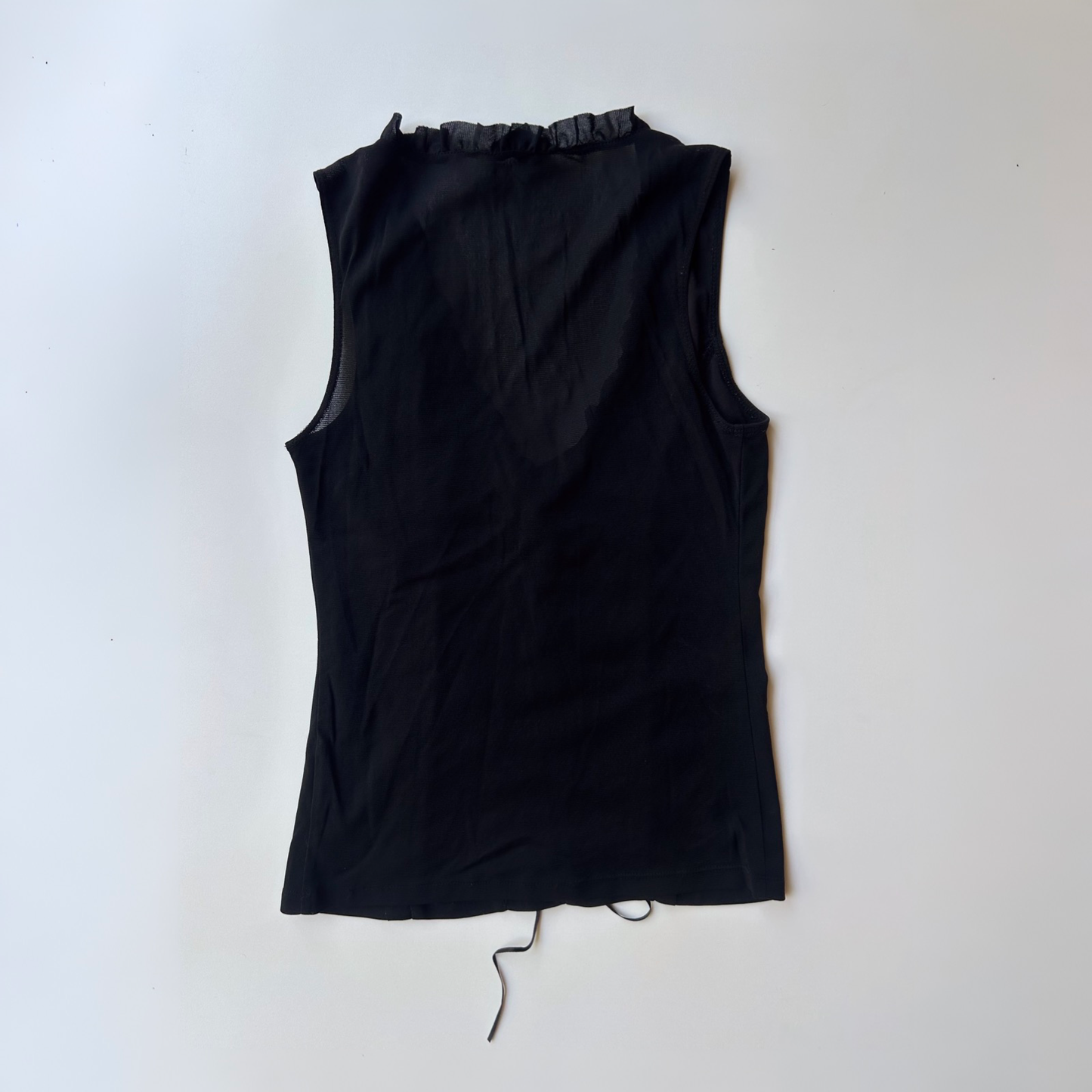 90s Lace Up Ruffle Top ✮ Size XS-M