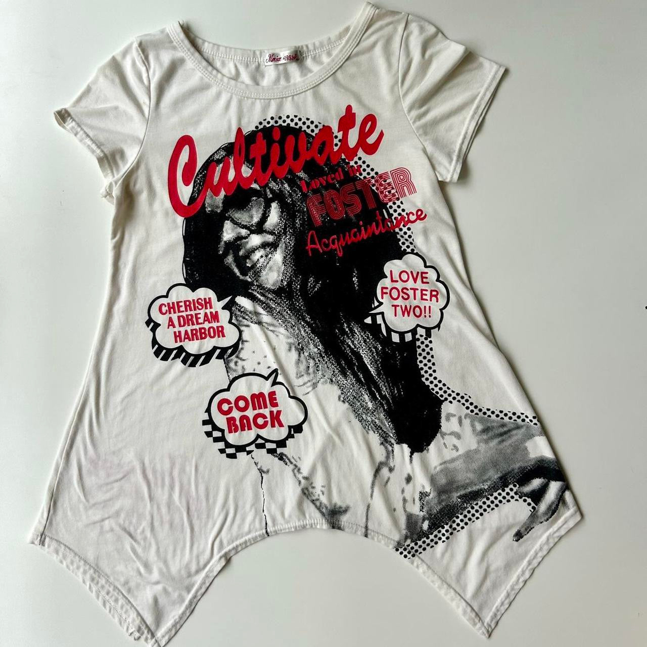 Pop Art Asymmetrical Tee ✮ Size M/L