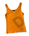D&G Orange Rhinestone Logo Tank ✮ Size M