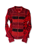 RARE Lulu H Paris Mesh/Knit Zip Top ✮ Size L