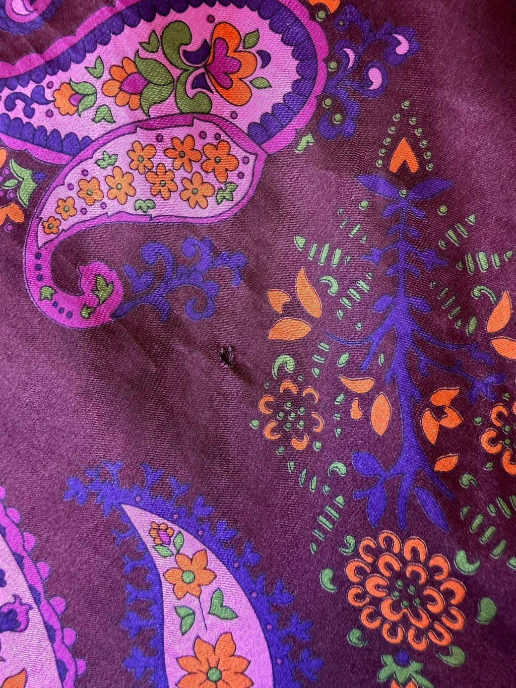 90s Purple Paisley Midi Skirt ✮ Size 12