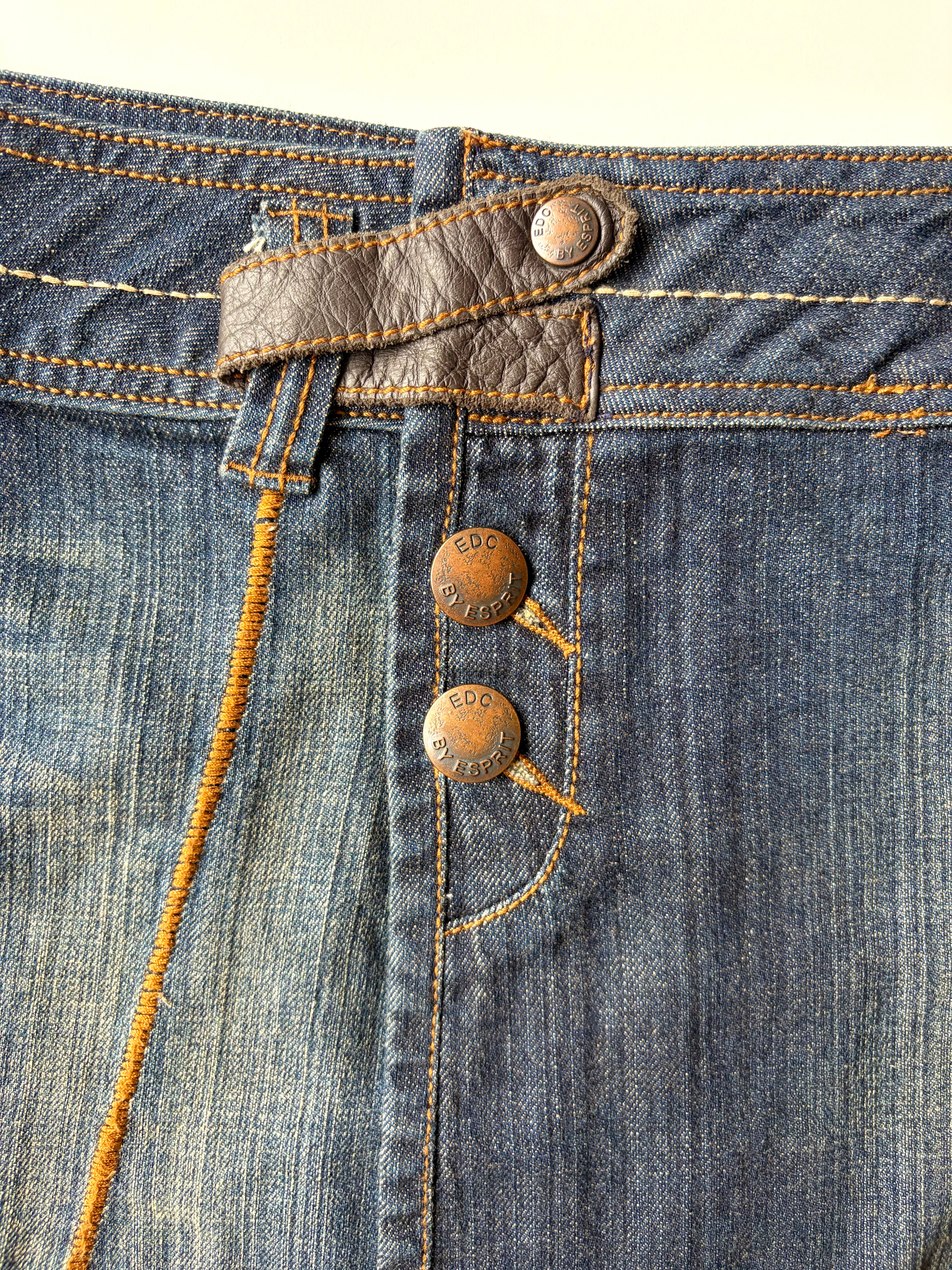 Esprit Asymmetrical Denim Wrap Skirt ✮ Size 28"