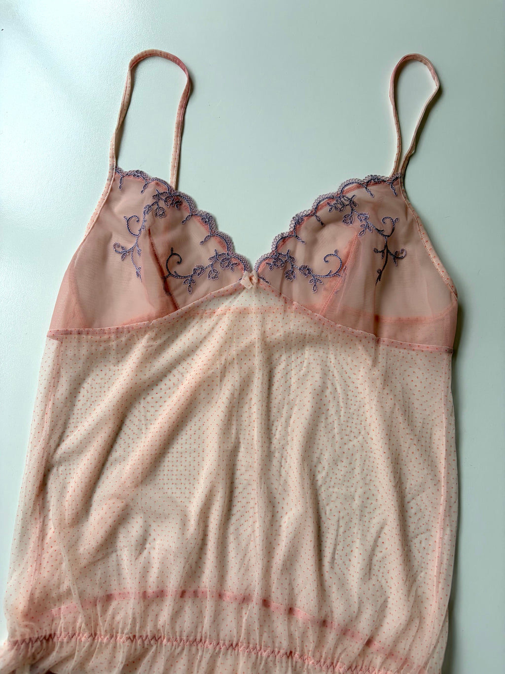 Pink Mesh Babydoll Cami ✮ Size M
