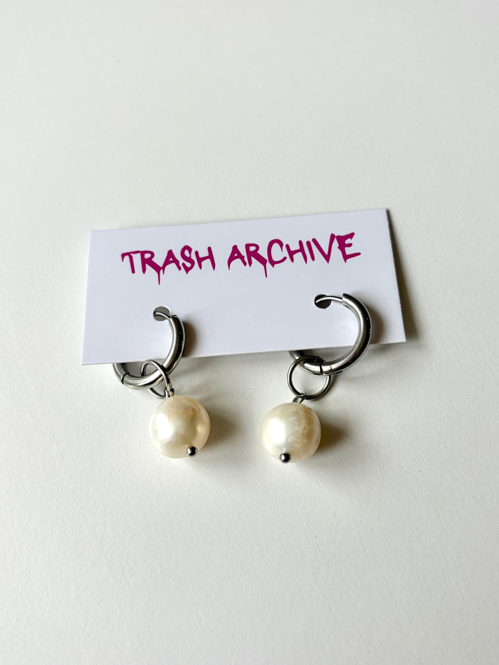 Pearl Huggie Earrings 04